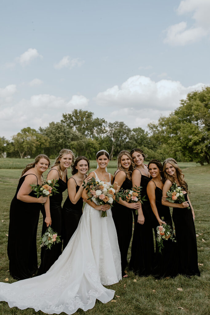 Michigan wedding florist autumn bridal bouquets bridesmaid bouquets