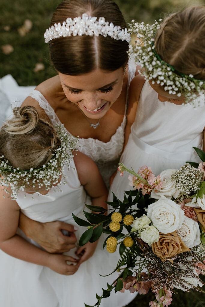 Michigan wedding florist autumn bouquet flower crowns